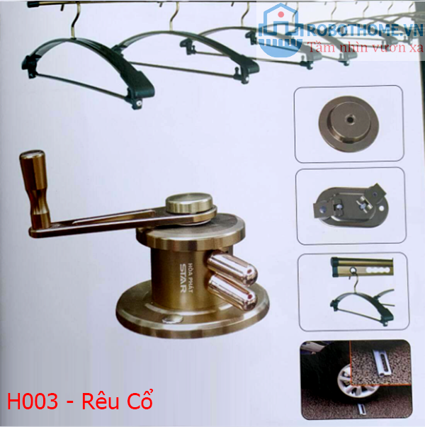 giàn phơi Hòa Phát thông minh H003 màu rêu cổ