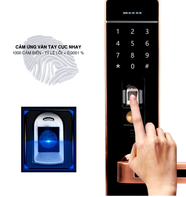 khoá cửa vân tay