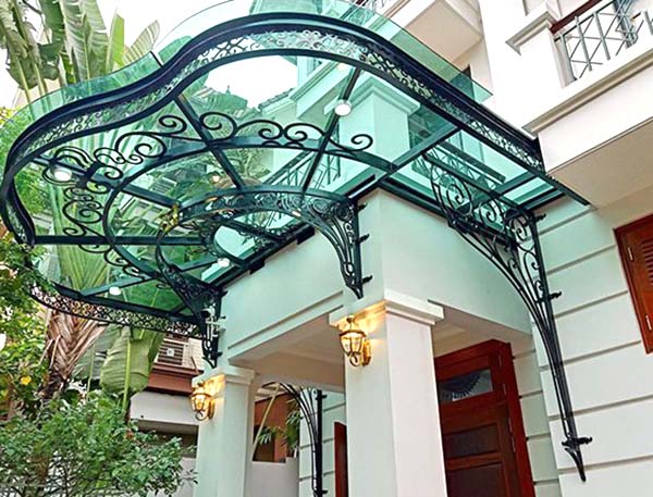 mái kính sắt mỹ thuật