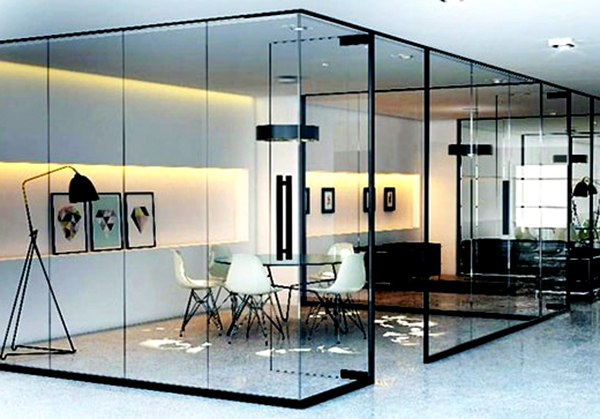 vách kính cường lực văn phòng