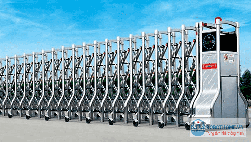Cổng xếp inox tự động vận hành như thế nào?