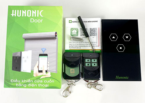 bộ sản phẩm công tắc điều khiển cửa cuốn thông minh