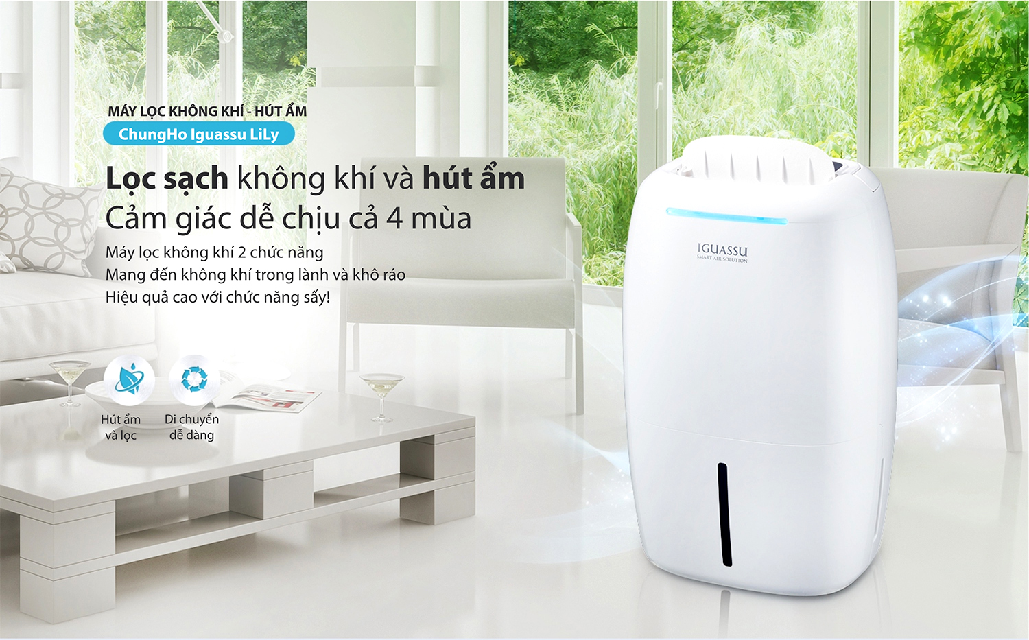 Máy hút ẩm - lọc không khí ChungHo LILY hiện đại
